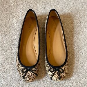 J. Crew pony hair animal print flats 8.5